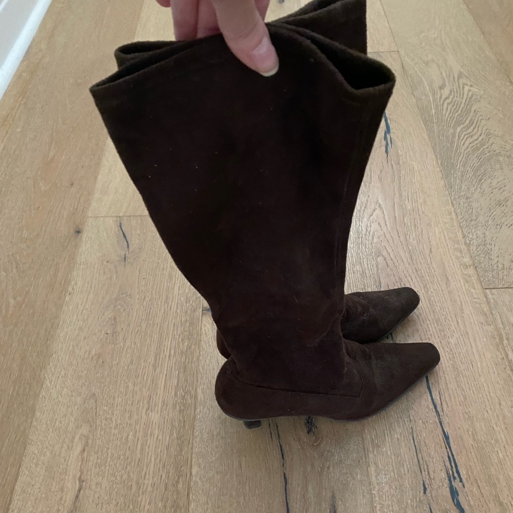 Vaneli Dark Brown Heeled Boots